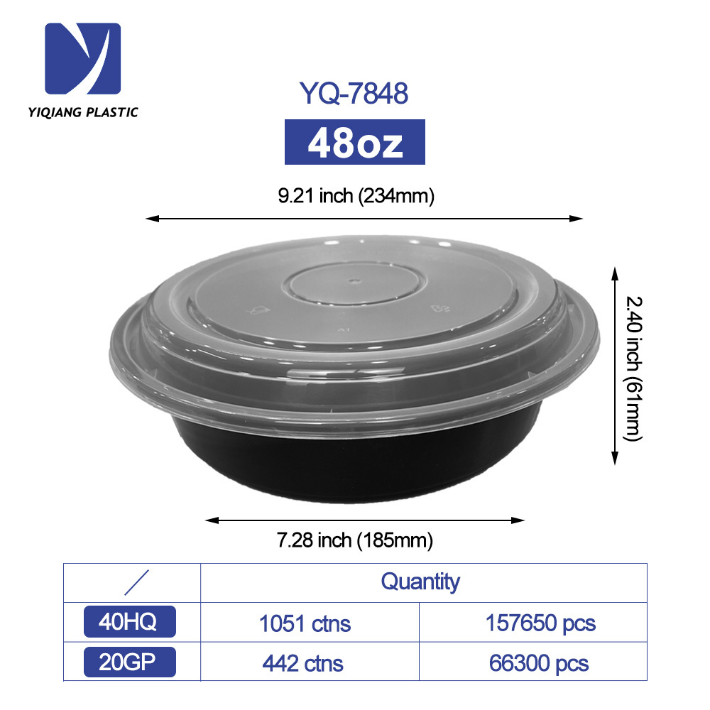 Rond noir 48oz