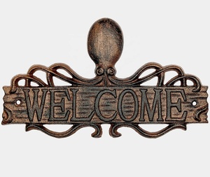 Antique Style Cast Iron Wall Welcome <strong>Plaque</strong> <strong>for</strong> <strong>Garden</strong> Decoration - Product Image 1