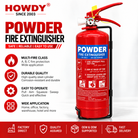 Extincteur à poudre sèche ABC portable pour usage domestique HOWDY 30% 1kg 2kg 3kg Protection incendie Extinction d'incendie