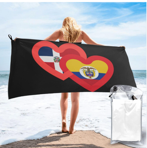 Toalla de playa de microfibra con bandera de África Central, Toalla de baño de acuarela, manta absorbente de secado rápido sin arena - Product Image 5