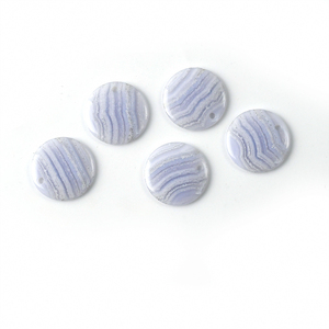 उच्च गुणवत्ता वाले गोल चिकनी नीले एगेट जेस्टोन अनुकूलन योग्य ब्लू पैटर्न में अनुकूलन योग्य - Product Image 4