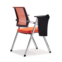 Chaise pliante de salle de formation de bureau de meubles d'école universitaire arrière en plastique d'usine avec des roues