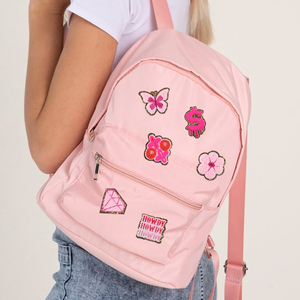 Diamante sorriso viso fiore parola Logo oro ferro Glitter ricamato rosa ciniglia <span class=keywords><strong>patch</strong></span> nuovo Design per gli indumenti - Product Image 5