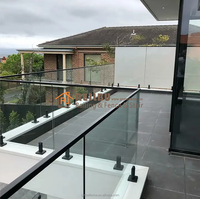 Reilbu Offre Spéciale robinet noir pour garde-corps en verre en acier inoxydable pour balcon Deck Piscine