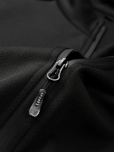 Veste Slim Fit à fermeture éclair pour hommes, veste athlétique légère respirante à séchage rapide, adaptée au sport et au fitness. - Product Image 6