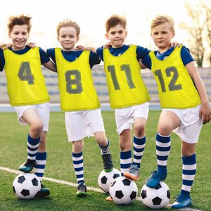 <span class=keywords><strong>24</strong></span> pz Youthteen Pinnies <span class=keywords><strong>Soccer</strong></span> Pinnies maglie da allenamento per giovani da allenamento gilet calcio per bambini giovani adolescenti per adulti maglia reversibile - Product Image 3