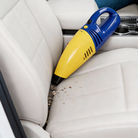 Aspirateur automobile portable de petite taille avec logo personnalisé, alimenté par batterie, en ABS, optimisé pour le nettoyage des espaces étroits, y compris les porte-gobelets