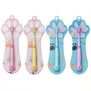 Sevimli köpek pençe şekli ile 2025 yeni varış çocuk diş fırçası yumuşak kıl çocuk diş fırçası üreticisi - Product Image 1