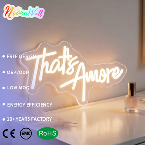 Neonawall Insegna al Neon LED Dimmerabile Personalizzata 'That's Amore' USB IP65 per Ristoranti Italiani e Spazi per Coppie - Product Image 1