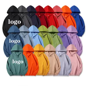 100% Baumwolle Übergroßer Hoodie Plain Unisex Custom Sublimation Sweatshirt Blanko druck LOGO Mens Cropped Hoodie