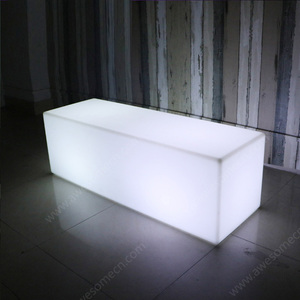 Panca e Tavolo LED Illuminati da Esterno Contemporanei per Eventi in Giardino e <span class=keywords><strong>Bar</strong></span> (BS120) - Product Image 6