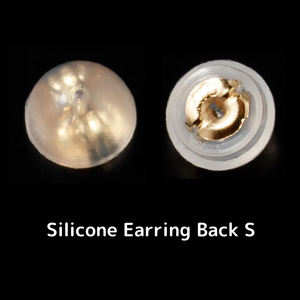 Composant métallique rond en silicone pour le confort amélioré, boucle d'oreille en forme de fleur pour bijoux, dos plat souple - Product Image 4