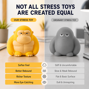 Trending Product 2026 Gorilla Shaped Slow <b>Rebound</b> Stress Squishy Toy, PU Material Stress Relief and Fun Fidget Squeeze Toy - Product Image 6