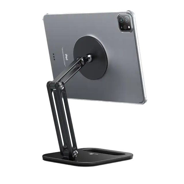 180 Adjustable 360 Rotatable Easy-to-Use Foldable Magnetic Stand Aluminum Alloy Tablet Desk Holder