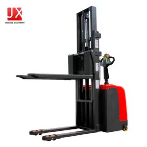 1t 1.5t 2tfull Electric Pallet Jack Stacker Warehouse Fork Lift With Lifting Height 1600mm Standing Type Pallet Stacker