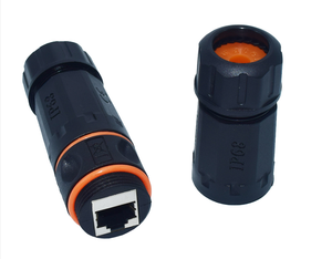 YXY-conector acoplador <span class=keywords><strong>M23</strong></span> IP67 RJ45 para exteriores, CAT6 CAT6A, conector hembra dual rj45 - Product Image 3
