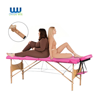 Lit de massage de salon pliable personnalisé Unirelax, lit de massage portable en bois réglable de luxe pour la beauté du visage