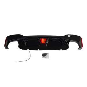 BMW 5 Series G30 Rear <b>Diffuser</b> <b>LED</b> Lip PP Material 2017-2023 Modified CS Style - Product Image 3