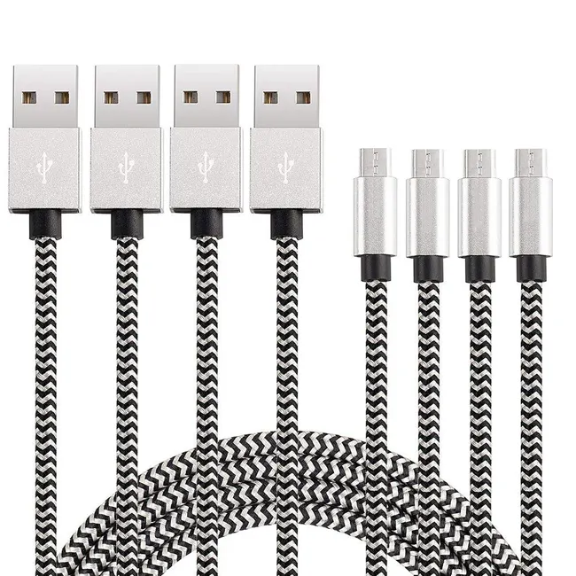 3ft 6ft 10ft Nylon Braided Fast Charging Type-c Type C Cable 3.0 Micro USB C Data Cable For Mobile phone For Android
