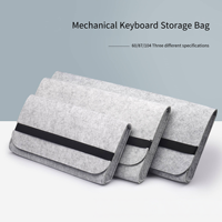Sac de rangement pour clavier en feutre, 60/87/104 touches, étui de voyage universel Portable anti-poussière pour claviers mécaniques Lofree Logitech
