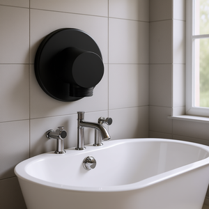 Juego de Accesorios de Baño de Latón Sólido Negro Mate para Montaje en Pared - Product Image 2
