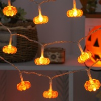 Guirlande lumineuse LED extérieure en plastique étanche, accessoires de décoration de fête pour Halloween, fantômes, crânes, citrouilles, lanternes de festival