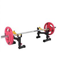 Supports de musculation robustes en acier, hauteur réglable, amortissement pour entraînement de force et exercices de powerlifting