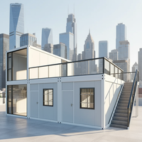 Maison préfabriquée de luxe personnalisée avec panneau sandwich, écologique, pliable, extensible, petite maison contemporaine