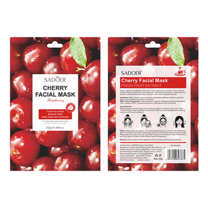 SADOER Hook up Design Cherry Blueberry Kiwi Private Label Skin Care Organic Moisturizing Hydrating Korean Face Masks Beauty - Product Image 2