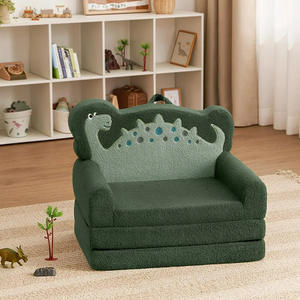 Desain Modern <span class=keywords><strong>Sofa</strong></span> anak lembut 2 dalam 1, <span class=keywords><strong>Sofa</strong></span> konversi untuk kursi panjang dengan desain dinosaurus lucu kursi balita nyaman - Product Image 6