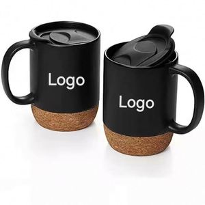 Customized Brand logo Ceramic Coffee Tea Cup with Cork Milk <b>Creative</b> Mug Office and Home <b>Gifts</b>, Promotional <b>Gifts</b> - Product Image 1
