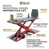 Hidrolik Makaslı Motosiklet Lifti 1.2m Platform 800kg Kapasiteli Araba ATV Tamirhane Garaj Kaldırma Bakım Ağır Hizmet Tipi
