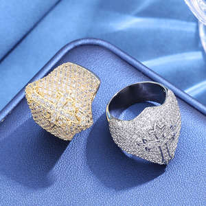 Iced Out <b>Cross</b> Moissanite <b>Ring</b> VVS Hip Hop 925 Sterling <b>Silver</b> Bling Jesus Band Pass Diamond Tester GRA Certified Jewelry - Product Image 5