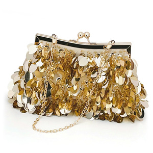 New Style Wholesale Big <b>Sequin</b> Clutch <b>Bag</b> Handmade Beaded Evening <b>Bag</b> for Lady Party Prom Wedding - Product Image 6