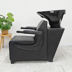 Fauteuil de salon de coiffure moderne et confortable, design type lit, avec bac à shampoing intégré, unité de lavage en plastique pour le dos, fauteuil de lavage de cheveux - Product Image 3