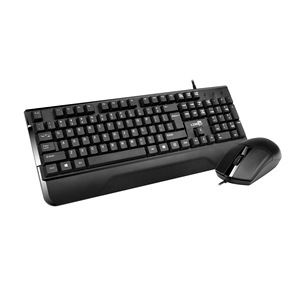 Couso 1902 Wired <b>Keyboard</b> <b>Mouse</b> Combo 104 Keys Waterproof Ergonomic Office Desktop Laptop Use - Product Image 1