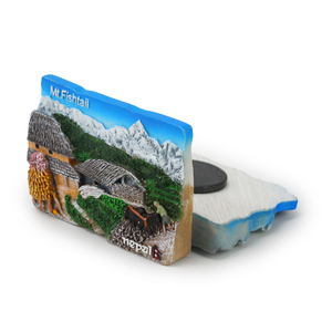 Conception personnalisée de montagne enneigée Guyana <span class=keywords><strong>Akdeniz</strong></span> Résine Réfrigérateur Magnétique Italie Sicilia Noto Népal Aimant Souvenir - Product Image 2