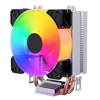 Refroidisseur de processeur pour ordinateur PC 12V CC, CPU 775 1151 1150 1155 AM AMD, radiateur avec 2 caloducs et ventilateur
