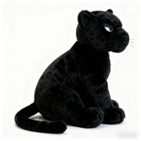 Jouets en peluche Panthère noire haut de gamme personnalisés, poupées en peluche avec des dessins d'échantillons pour les mascottes d'entreprise