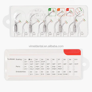 Puntas de escalador <span class=keywords><strong>dental</strong></span>, accesorios piezoeléctricos, puntas de escalador universales G1 G2 G3 G4 G5 G6 P1 P3 P4 E1 E2 aptas para sistema <span class=keywords><strong>EMS</strong></span> de empacador de madera