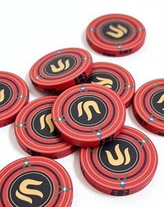 Fichas de Póker de Cerámica Personalizadas Directas de Fábrica, Ecológicas para Uso en Casinos, 43mm/39mm, Personalización Gratuita de Color, Denominación y Diseño - Product Image 1