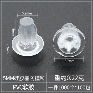 GQK GW2510311 Modern Simple Durable Impact-resistant PVC Soft Rubber Anti-slip Embedded Transparent Floor Protectors Leg <b>Pad</b> - Product Image 2