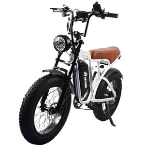 Bicicleta Eléctrica Deportiva de Alta Velocidad con Llantas para Nieve de 20 Pulgadas, Batería de Litio de 48V 15Ah, Suspensión Completa, Frenos de Disco Mecánicos y Motor sin Escobillas - Product Image 3