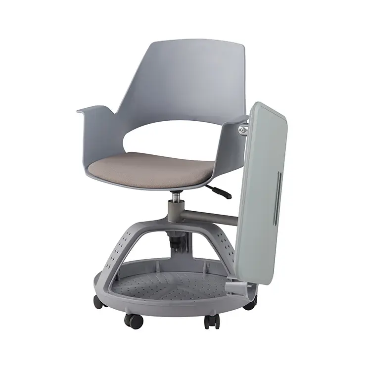 高品質の教育機器学校の家具セット学生教室の机と椅子トレーニングホイール付き会議椅子
