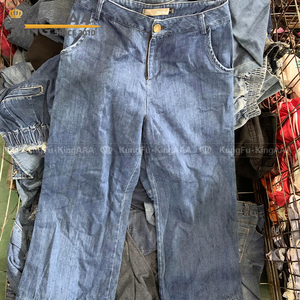 Vendita all'ingrosso Jeans Vintage da <span class=keywords><strong>donna</strong></span> pantaloni larghi larghi Denim vestiti usati di seconda mano Jeans Boyfriend pantaloni da <span class=keywords><strong>donna</strong></span> - Product Image 6