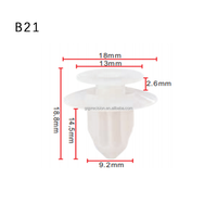B21 Clip de garniture de voiture Push Type Retainer Nylon Screw Cover
