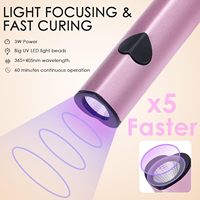 10W UV-Handlicht für Gel-Nägel Mini-Nagel lampe mit wiederauf ladbarer USB-Blitz härtung lampe