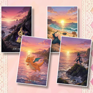 Cartes à collectionner Anime Artboard personnalisées avec bord doré, personnages <span class=keywords><strong>Manga</strong></span>, impression couleur, coins carrés, jeu de boîtes mystères - Product Image 3