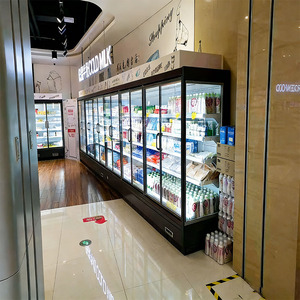 Congelatore Verticale Commerciale per Supermercati, Frigorifero con Porta in Vetro, Espositore Refrigerato per Carne, Vitrina Frigorifica - Product Image 1