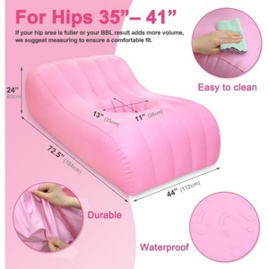 PVC Inflatable <b>Sofa</b> <b>Bed</b> Two Sizes BBL <b>Chair</b> After Surgery for Sleeping Inflatable Couch with Ottoman Blow up Lounge <b>Chair</b> - Product Image 5